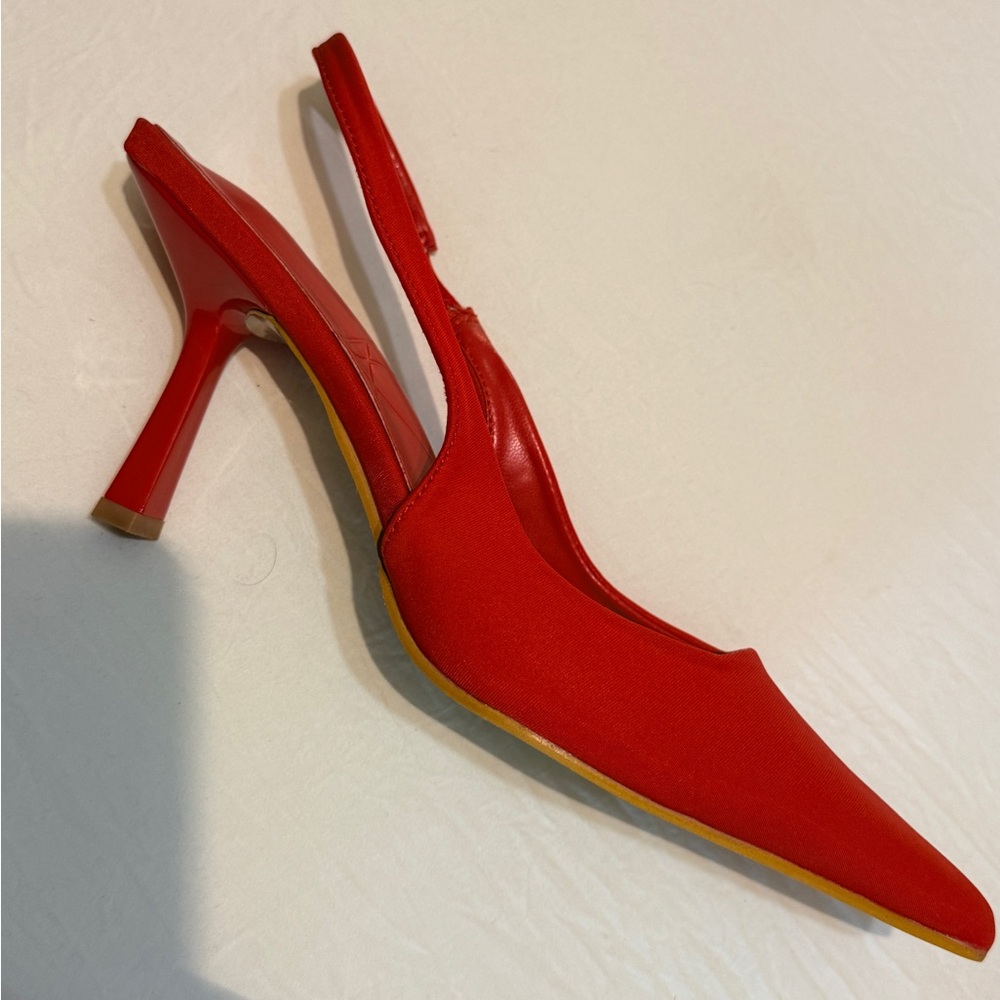 Elegant Red Slingback Heels